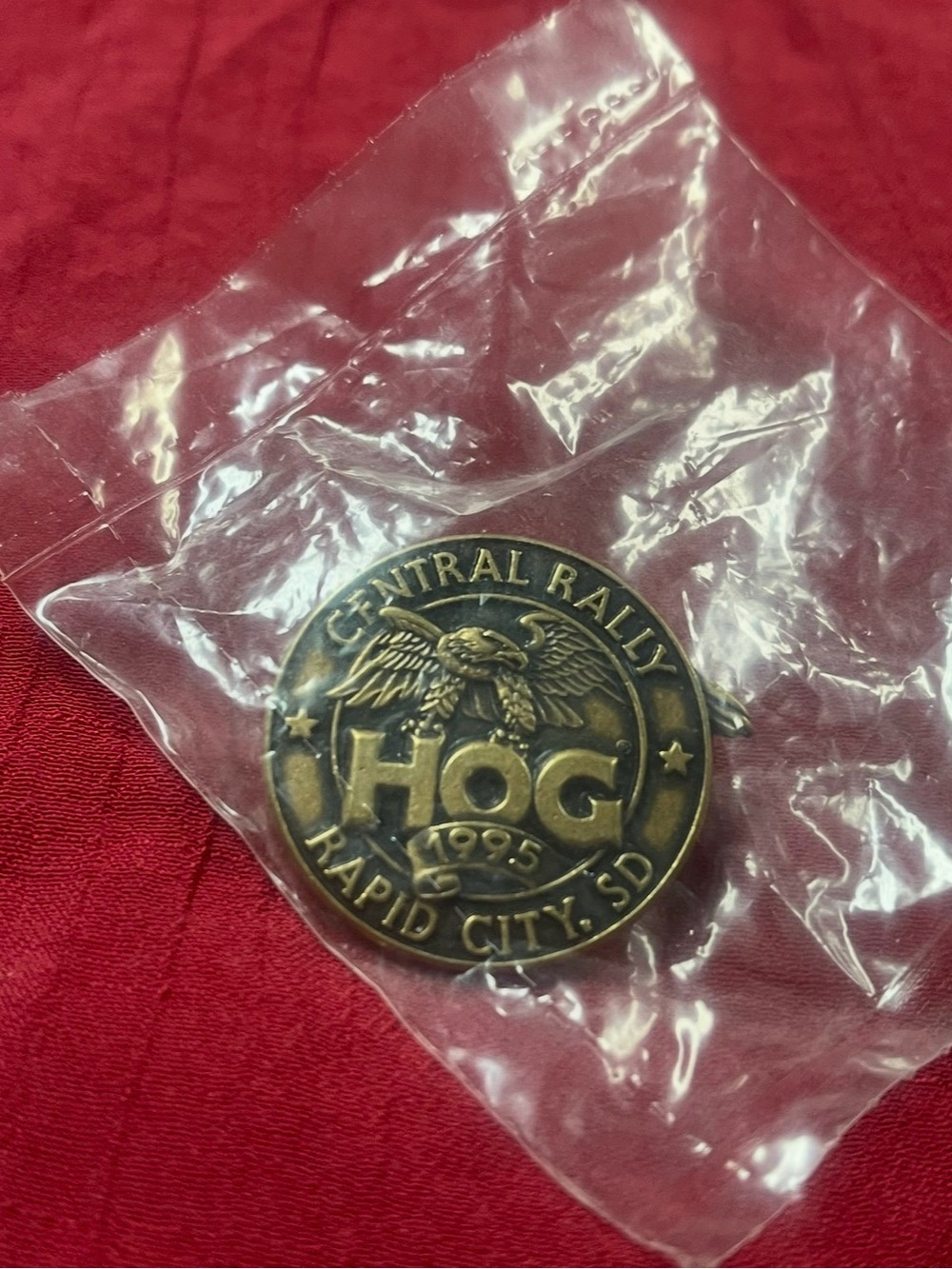Vintage 1995 HOG Central Rally Pin - Rapid City, SD